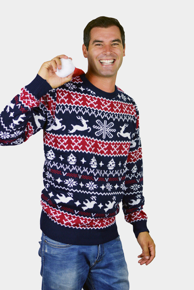 Jersey de Navidad para Familia Renos y Motivos Navideños Hombre