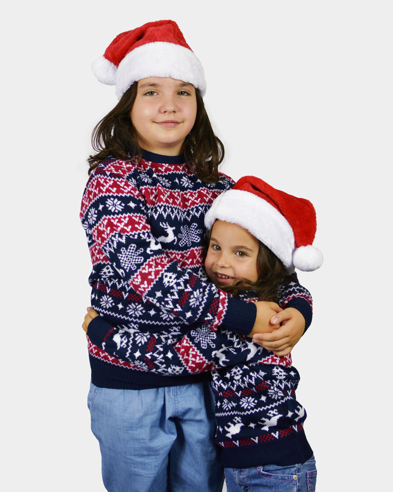 Jersey de Navidad para Familia Renos y Motivos Navideños Niñas