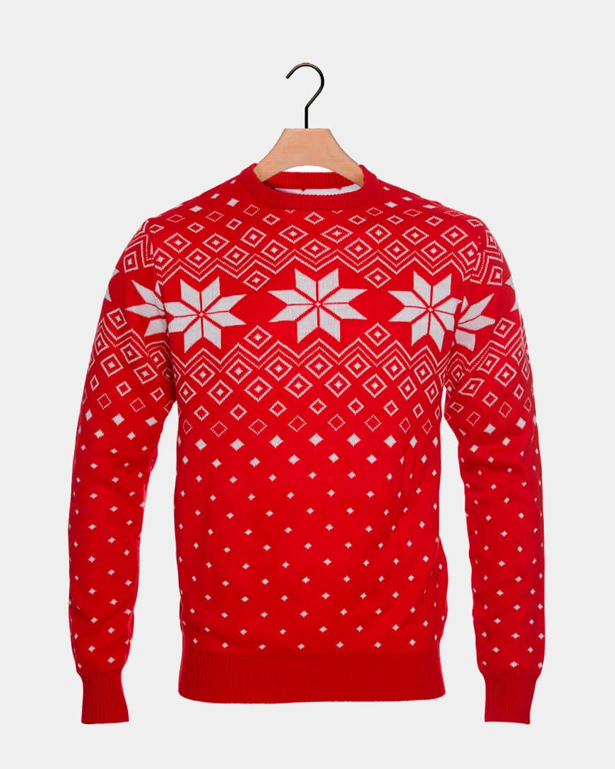 Jersey de Navidad Rojo con Estrellas