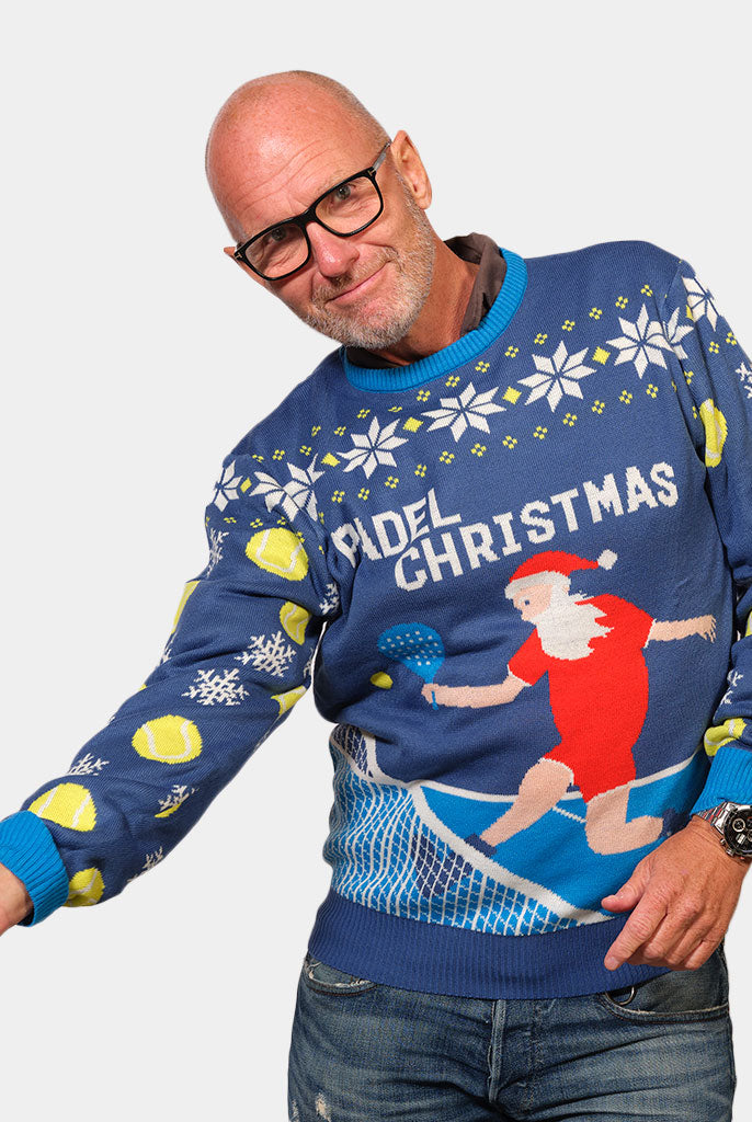 Jersey padel christmas azul navidad hombre