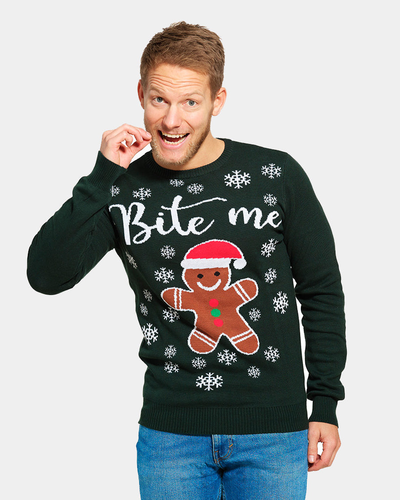 Jersey Navideño Bite Me Gingerbread Hombre
