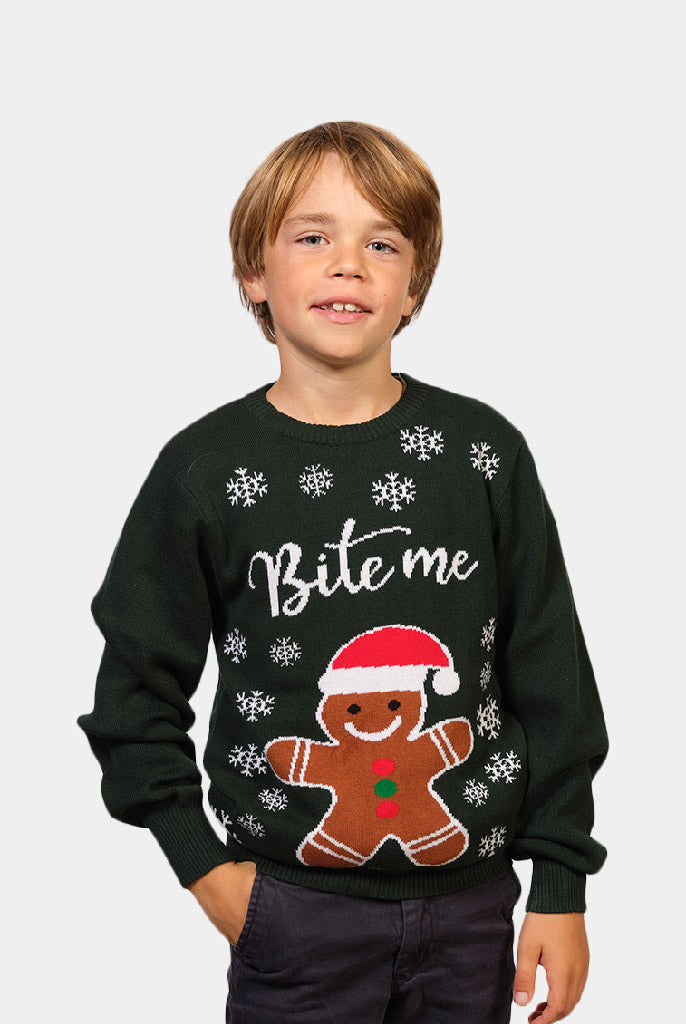 Jersey Navideño Bite Me Gingerbread Niño