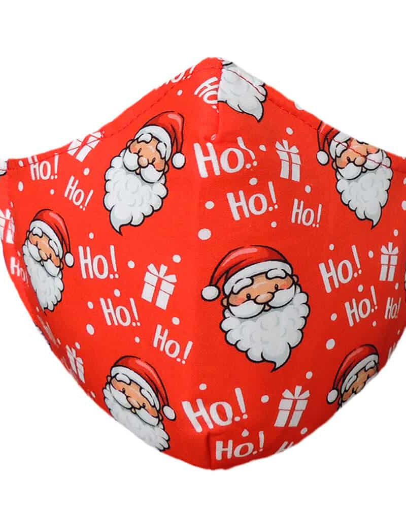 Mascarilla Navideña JN Roja Papá Noel