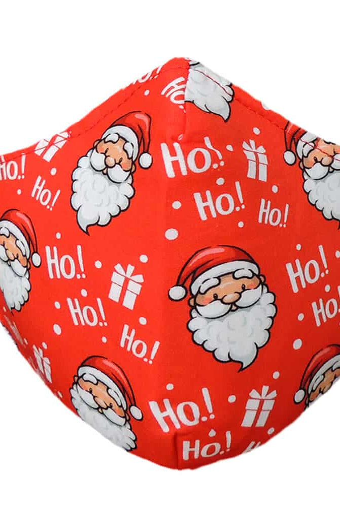 Mascarilla Navideña JN Roja Papá Noel