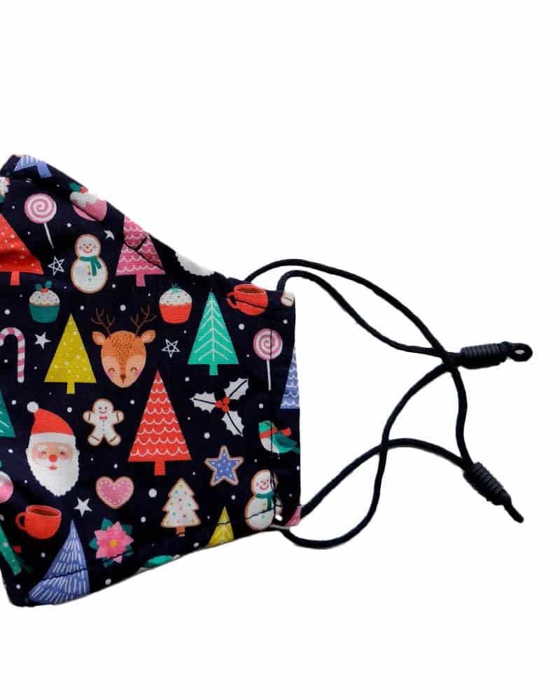 Mascarilla Navideña Niños JN Funny Christmas Colorines Lateral