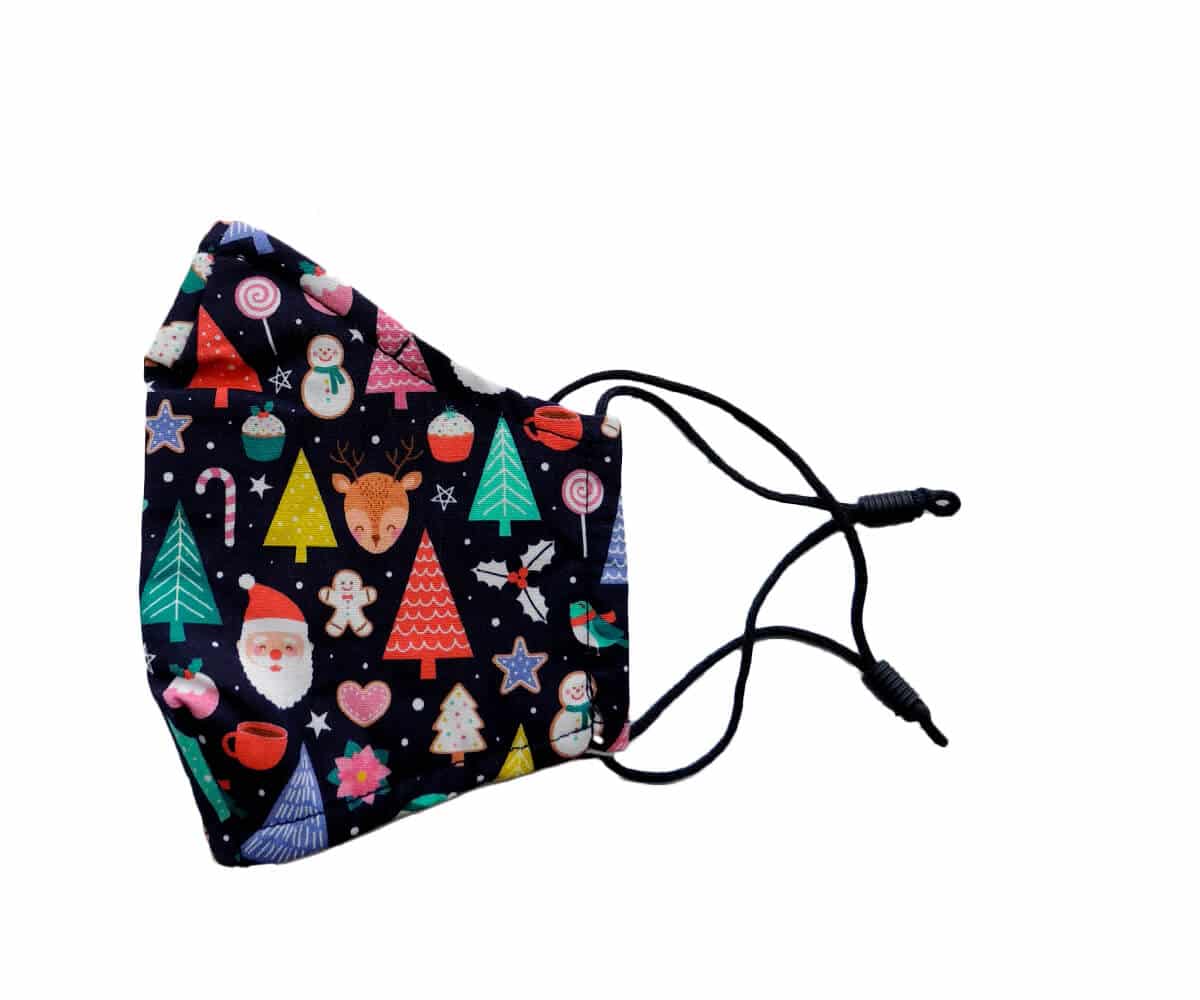 Mascarilla Navideña Niños JN Funny Christmas Colorines Lateral