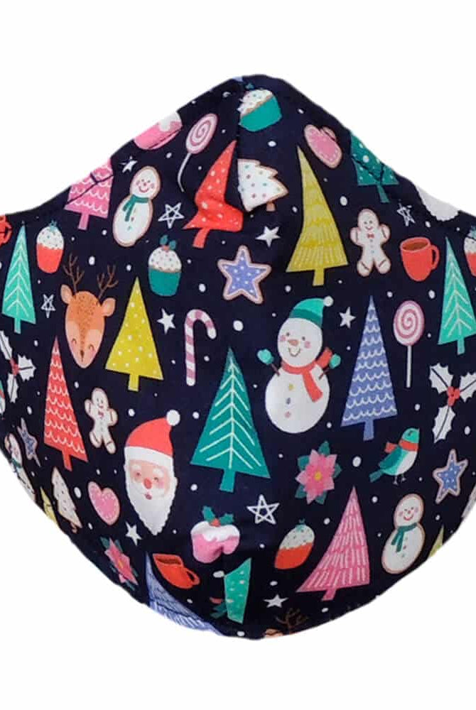 Mascarilla Navideña Niños JN Funny Christmas Colorines