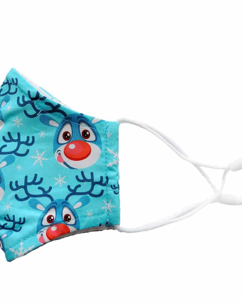 Mascarilla Navideña Niños JN Funny Rudolph Lateral