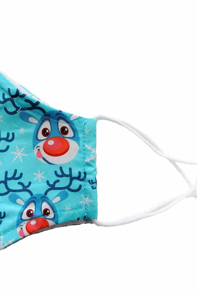 Mascarilla Navideña Niños JN Funny Rudolph Lateral