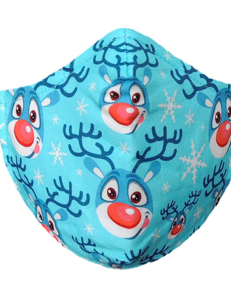 Mascarilla Navideña Niños JN Funny Rudolph