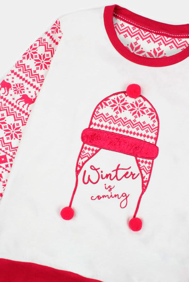 Pijama Navidad Mujer Burdeos Winter Is Coming