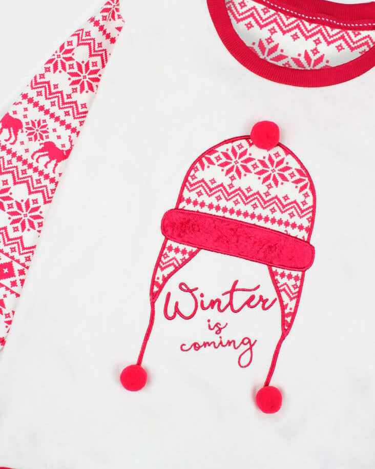 Pijama Navidad Mujer Burdeos Winter Is Coming