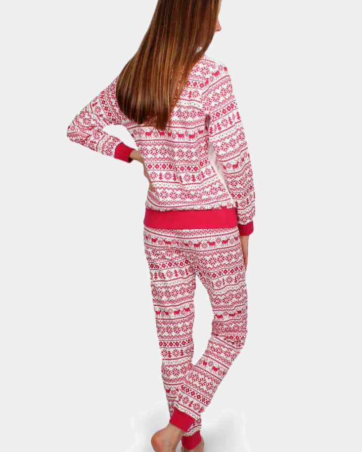 Pijama Navidad Mujer Burdeos
