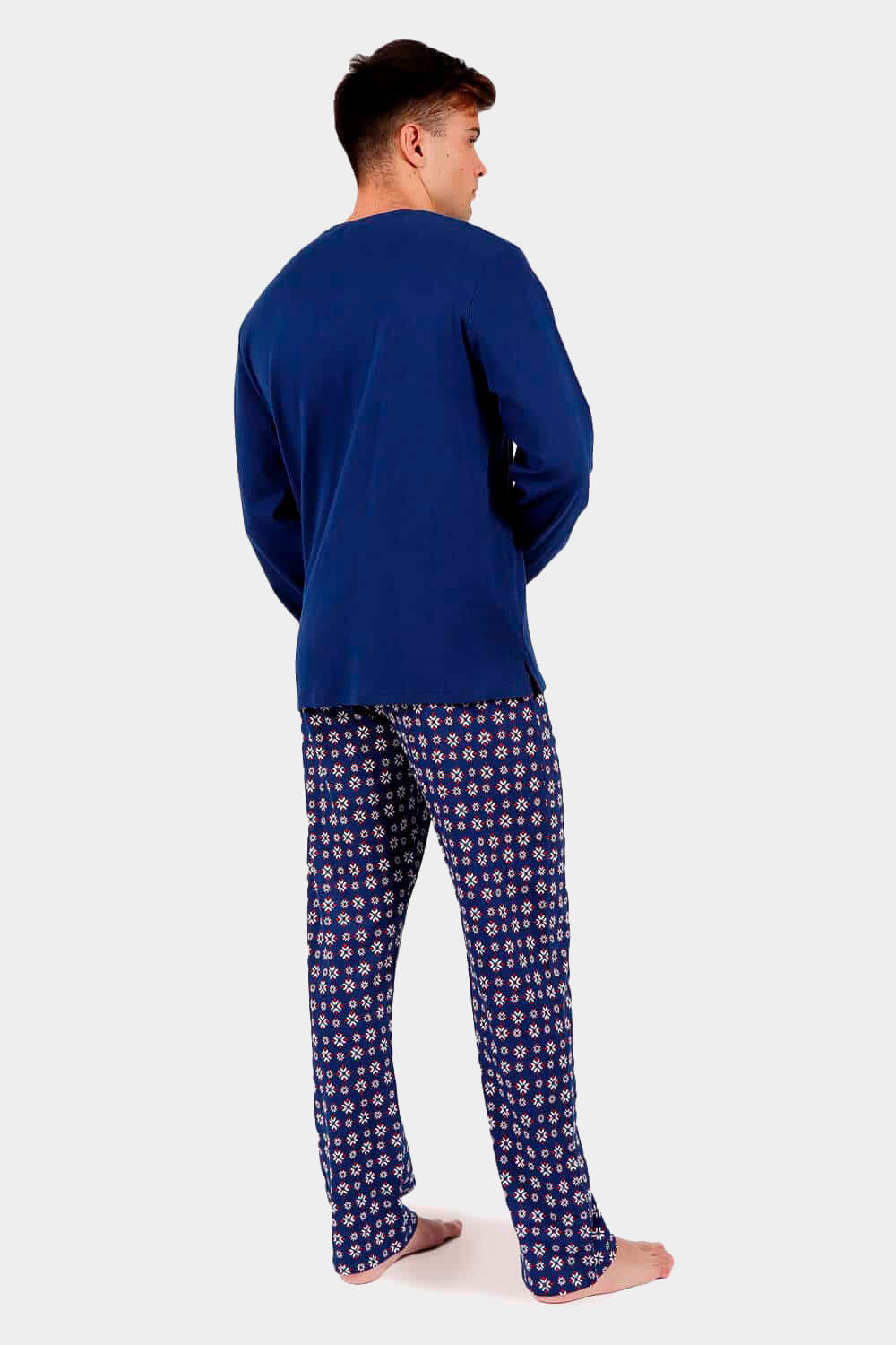 Pijama Navideño Hombre Let it Snow Azul