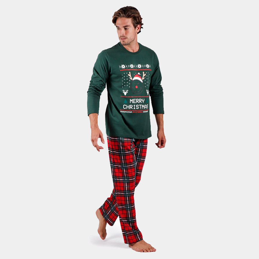 Pijama Navideño Hombre Smile Verde