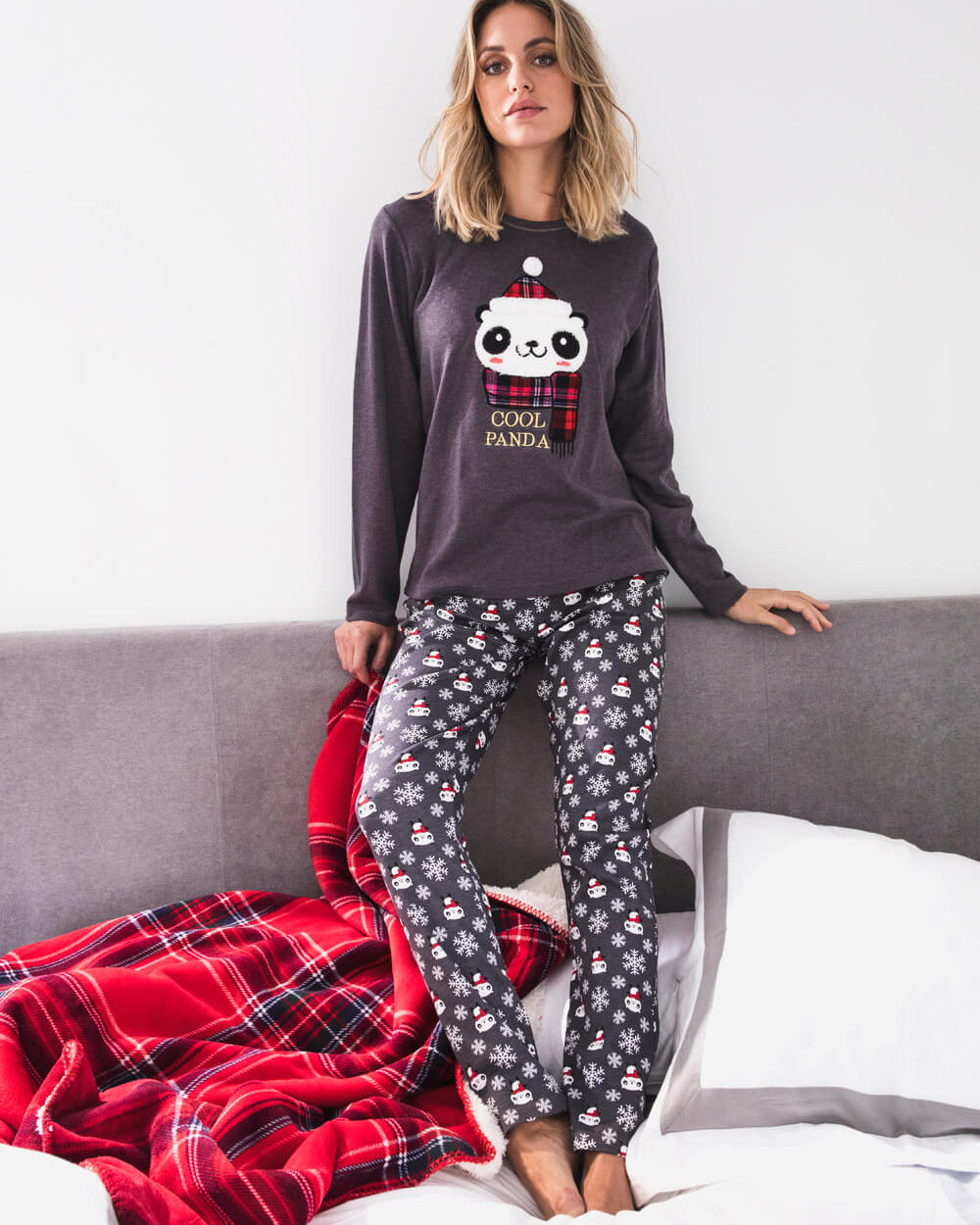 Pijama Navideño Mujer Cool Panda