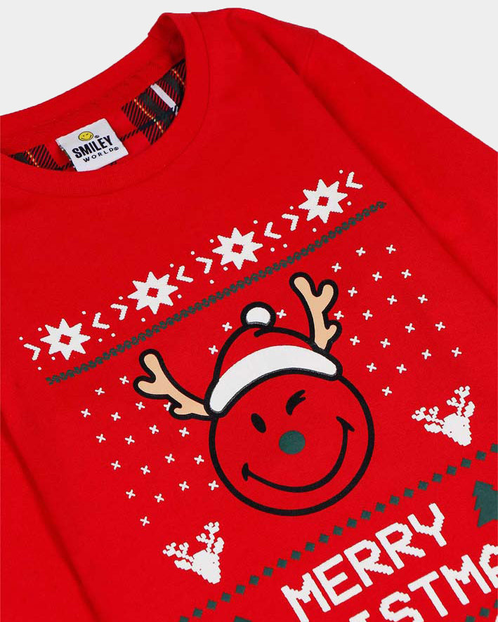 Pijama Navideño Mujer Smile Detalle Camiseta