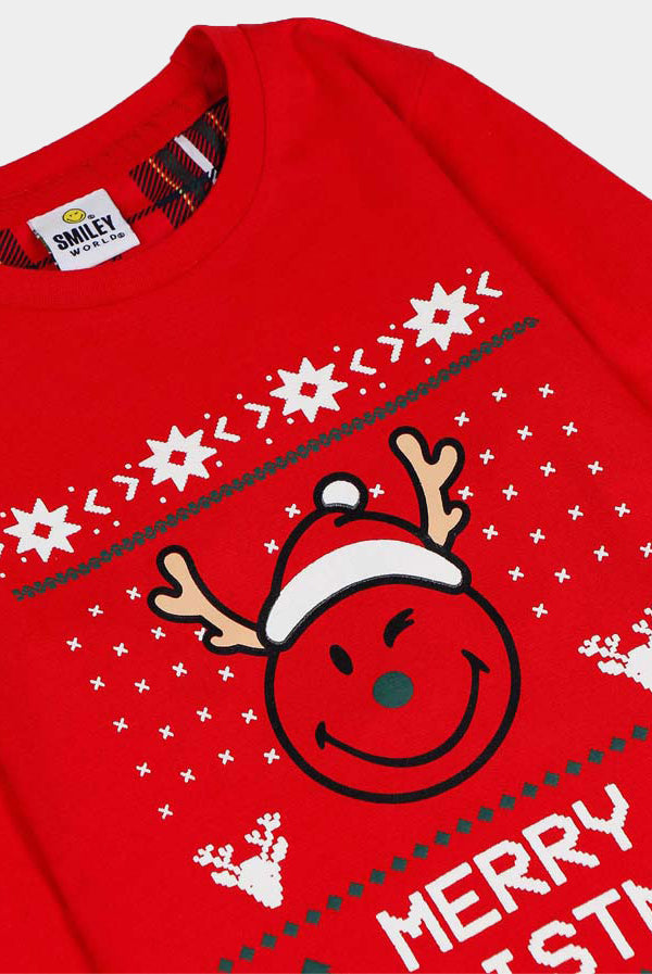 Pijama Navideño Mujer Smile Detalle Camiseta