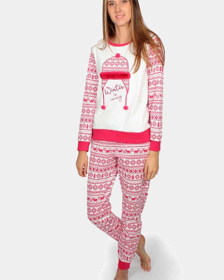 Pijama de Navidad Mujer Burdeos