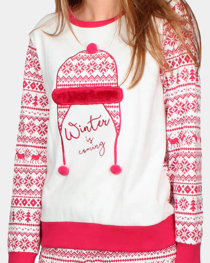 Pijama de Navidad Mujer Color Burdeos