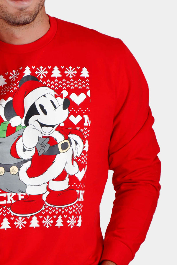 Sudadera Navideña Mickey Hombre Detalle