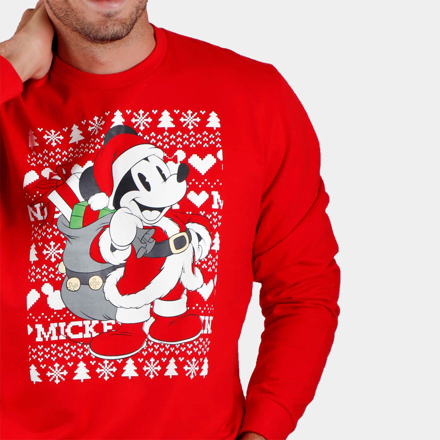 Sudadera Navideña Mickey Hombre Detalle