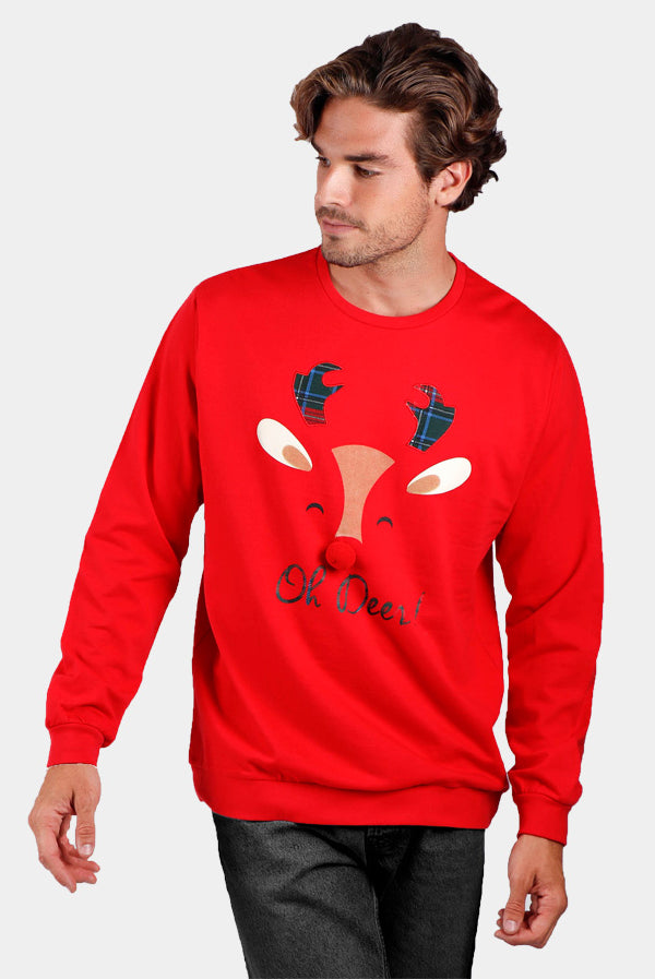 Sudadera Navideña Oh Deer! Hombre