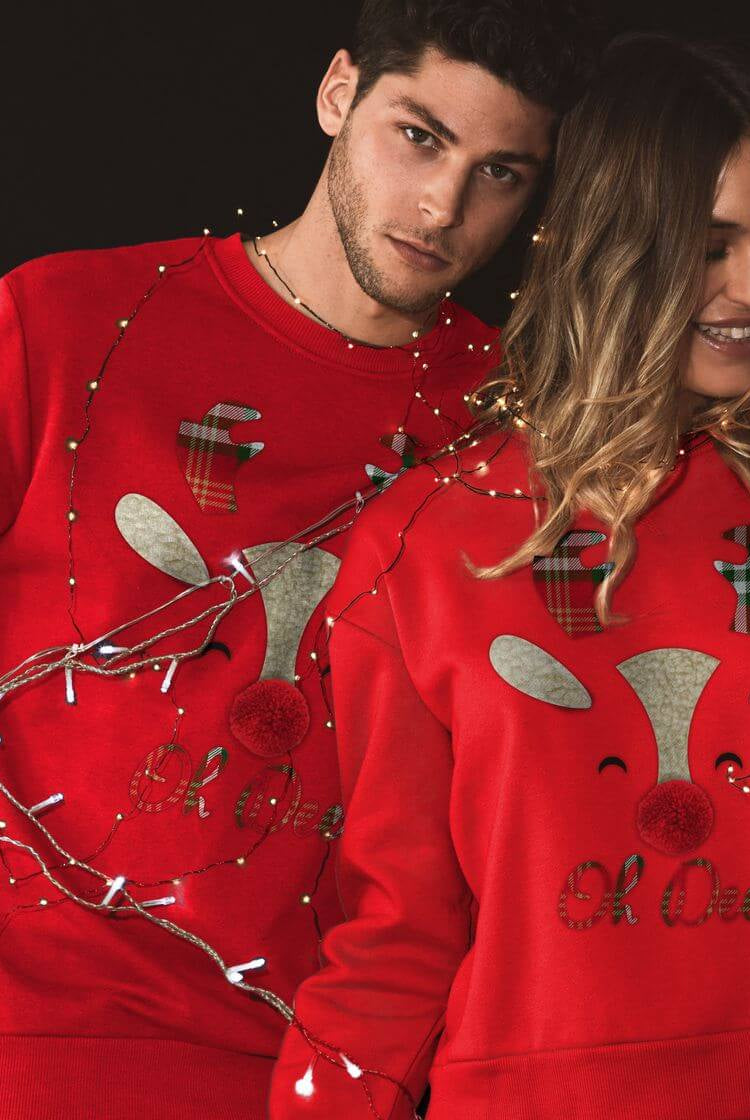 Sudadera Navideña Oh Deer! Pareja