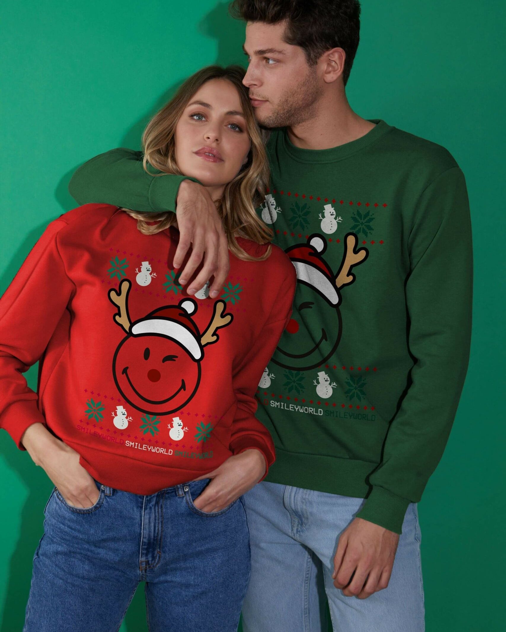 Sudadera Navideña Smile Pareja