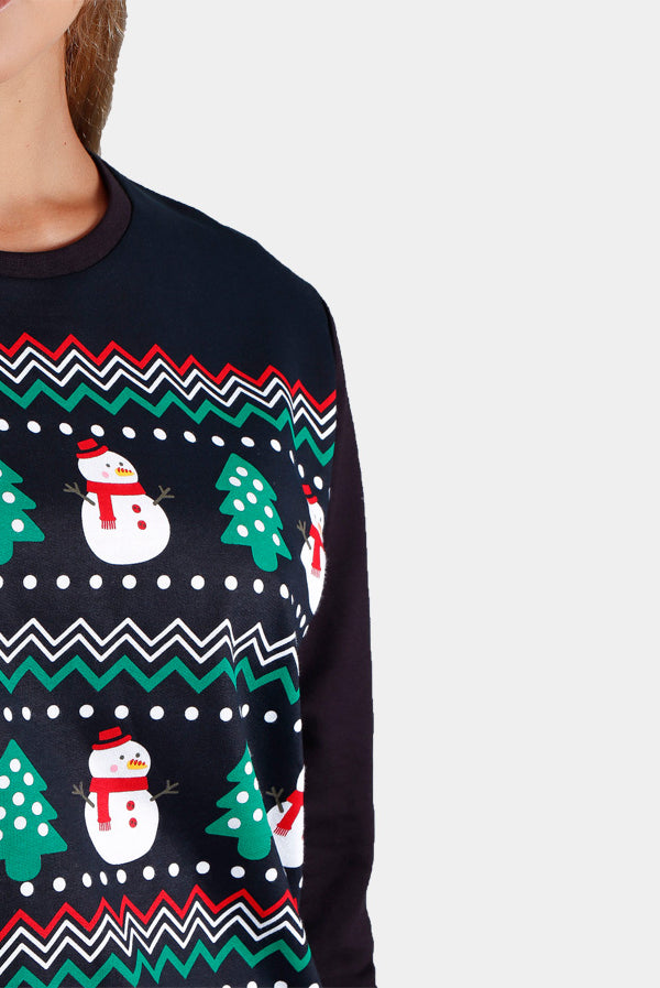 Sudadera Navideña Snow Tree Mujer Detalle