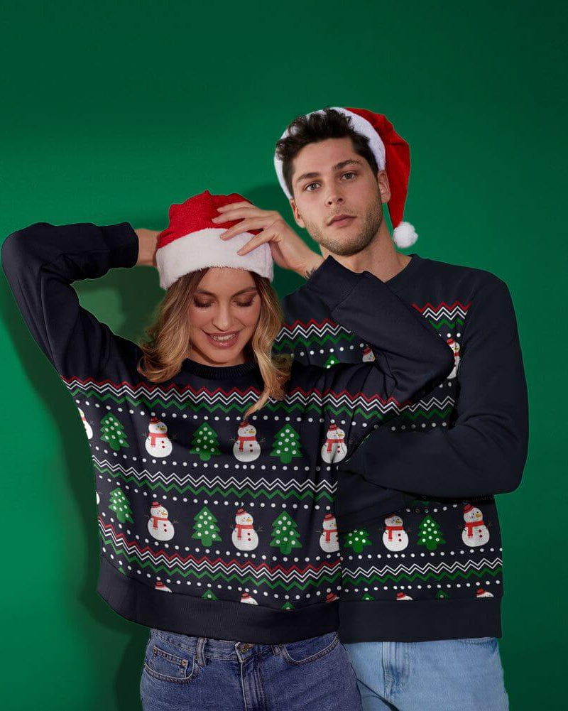 Sudadera Navideña Snow Tree Pareja