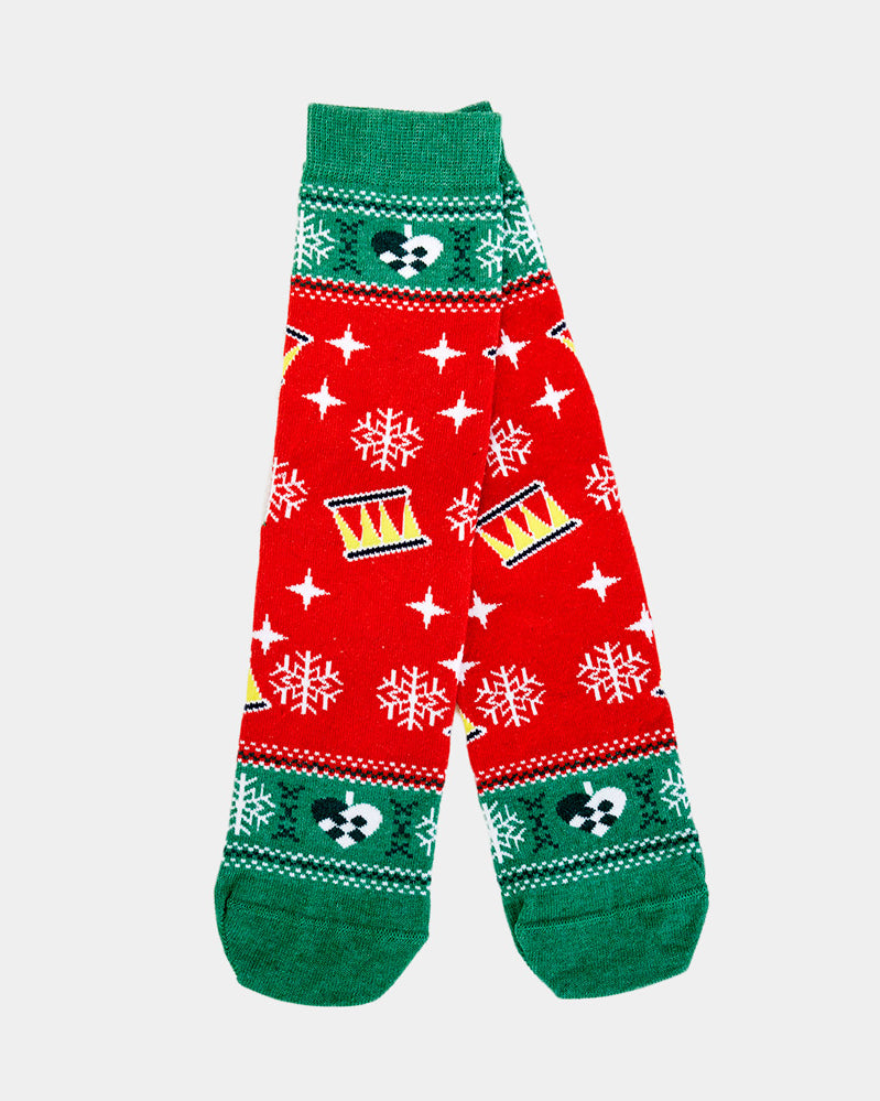 Calcetines de Navidad Unisex Rojos y Verdes Árbol de Navidad