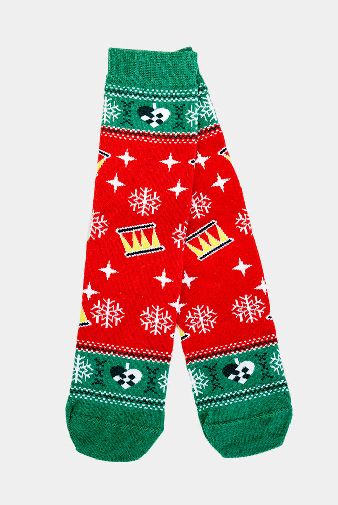 Calcetines de Navidad Unisex Rojos y Verdes Árbol de Navidad