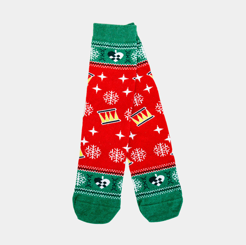 Calcetines de Navidad Unisex Rojos y Verdes Árbol de Navidad
