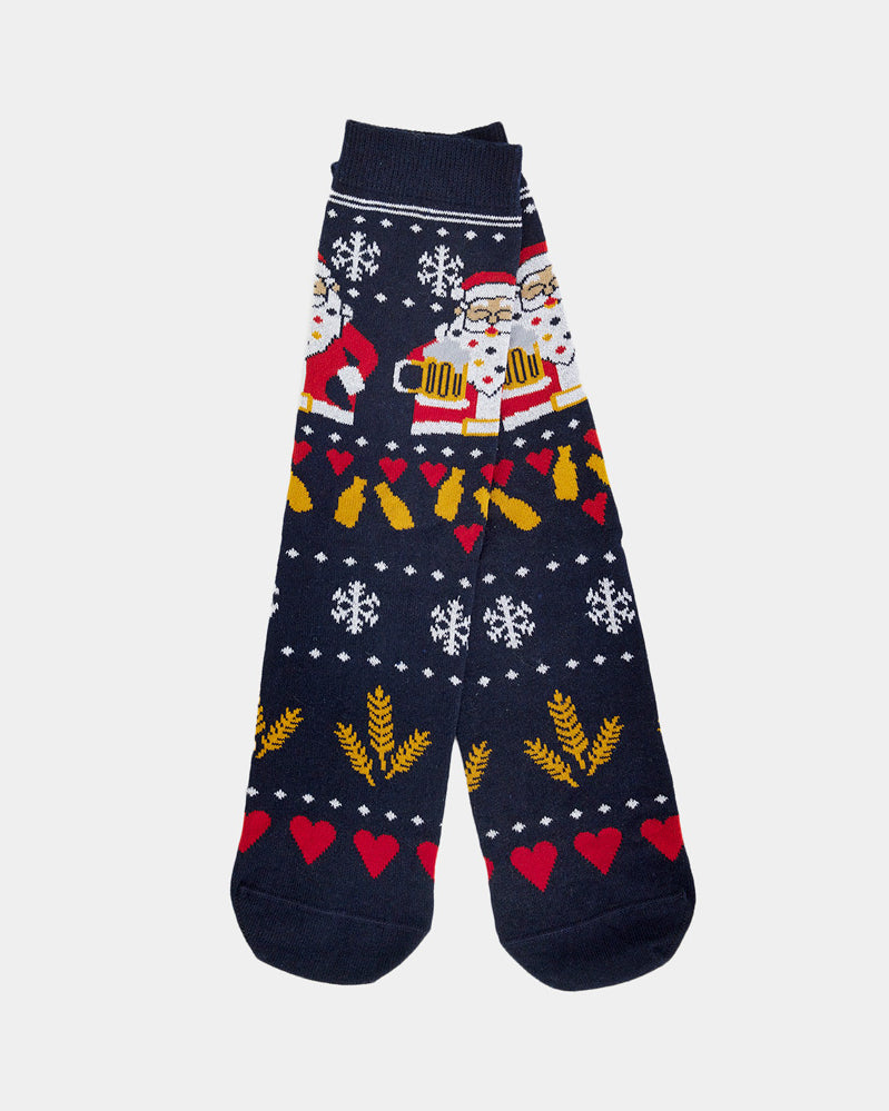 Calcetines de Navidad Unisex Santa con Cerveza