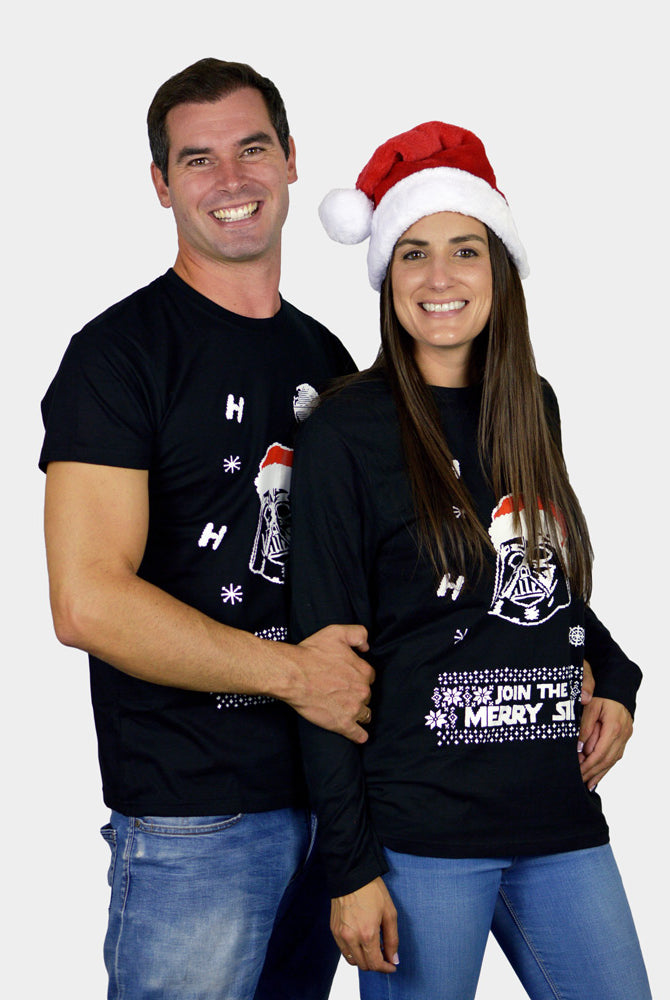 Camiseta de Navidad para Hombre y Mujer Star Wars Darth Vader Parejas