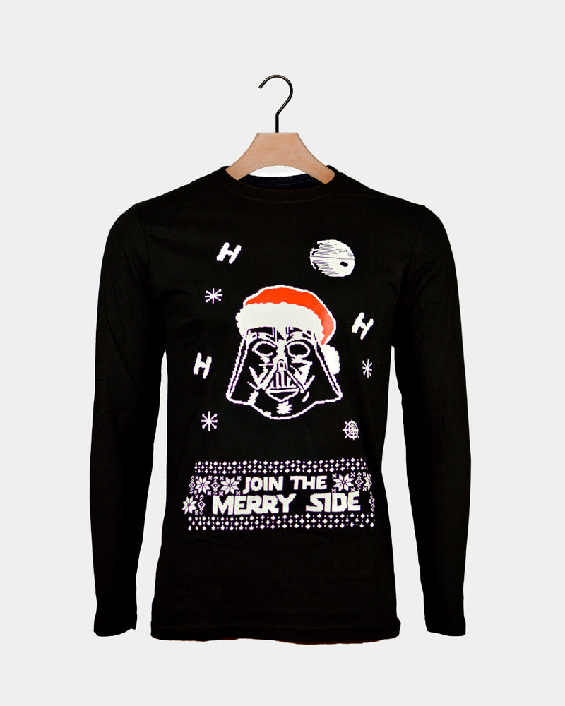 Camiseta de Navidad Hombre y Mujer Manga Larga Star Wars Darth Vader