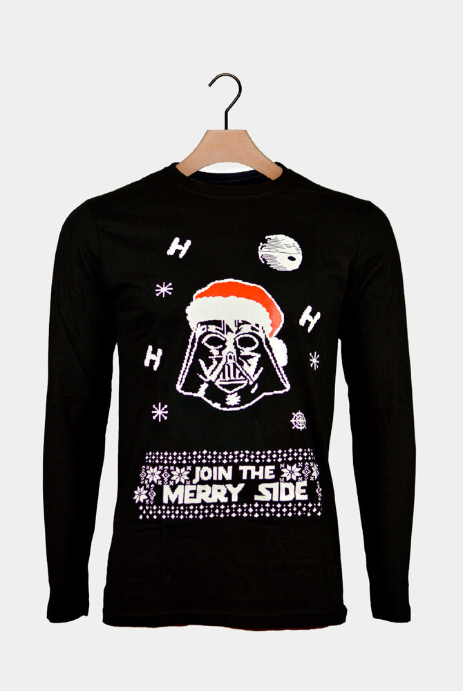 Camiseta de Navidad Hombre y Mujer Manga Larga Star Wars Darth Vader
