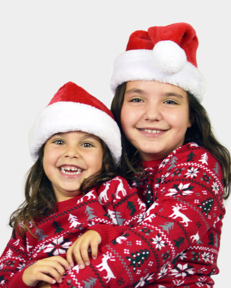 Gorro Navideño Papá Noel Suave y Gordito para Niñas