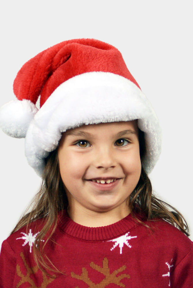 Gorro Navideño Papá Noel Suave y Gordito para Niños