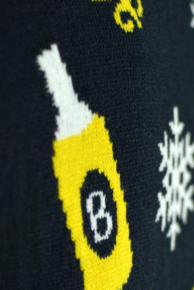 Jersey de Navidad con Luces LED para Hombre Santa con Cerveza Detalle Botella