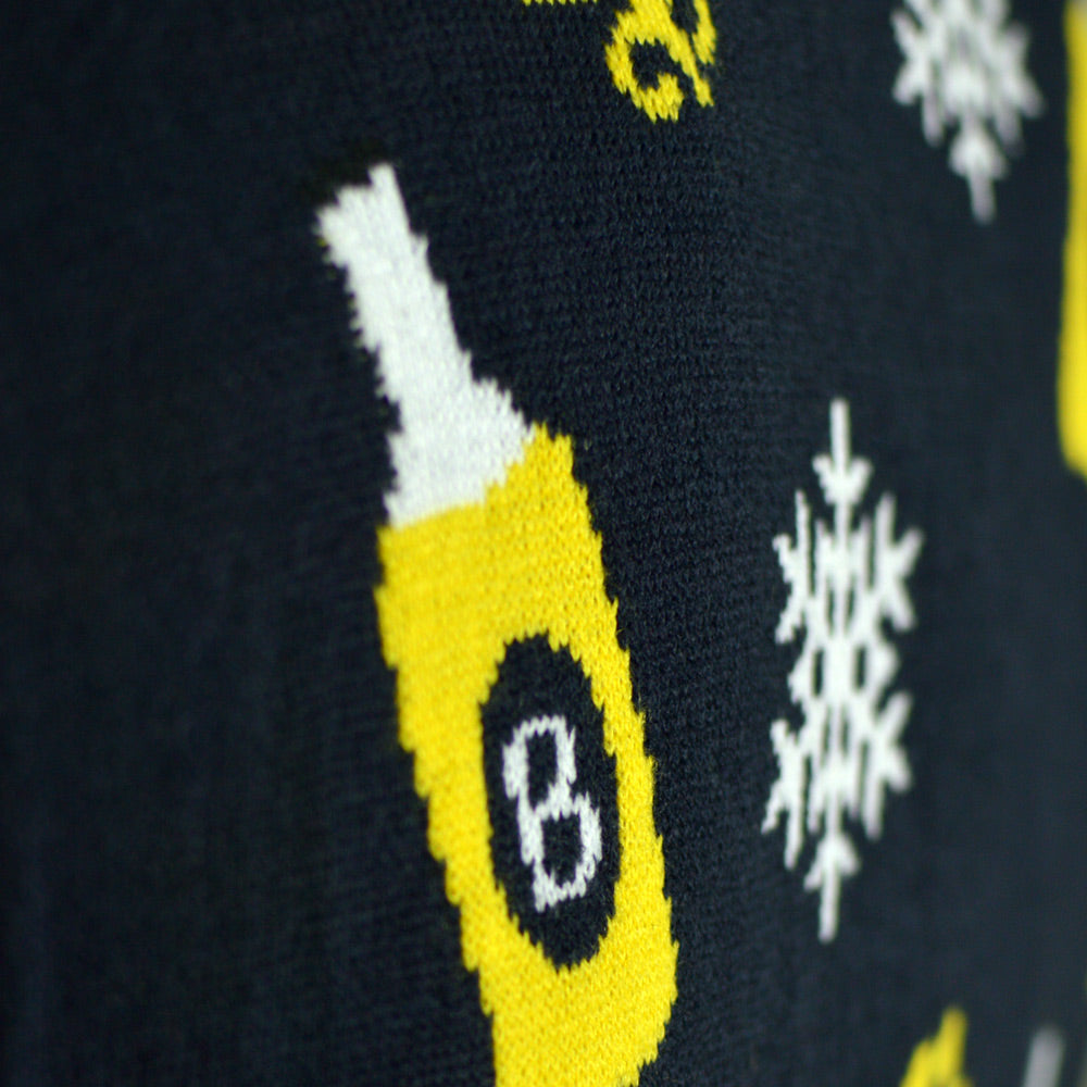 Jersey de Navidad con Luces LED para Hombre Santa con Cerveza Detalle Botella