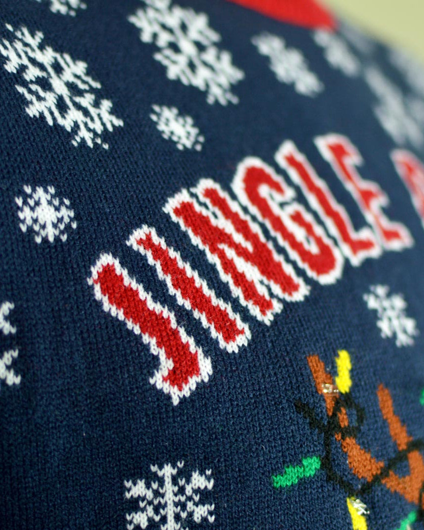 Jersey de Navidad de Luces LED para Familia Jingle Bells detalle