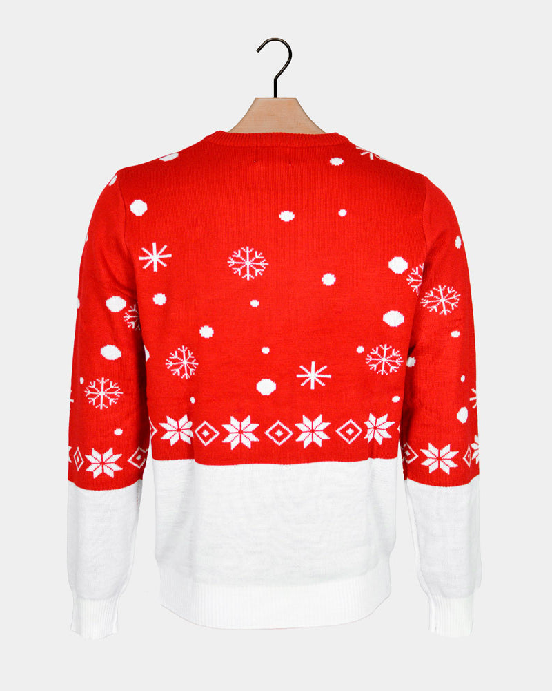 Jersey de Navidad para Familia Reno con Bufanda Algodón Orgánico Espalda