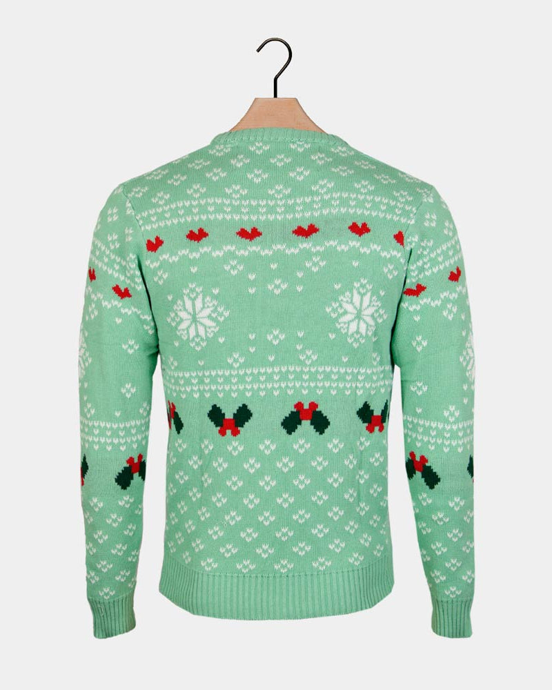 Jersey de Navidad para Familia Verde Sweet Christmas Espalda