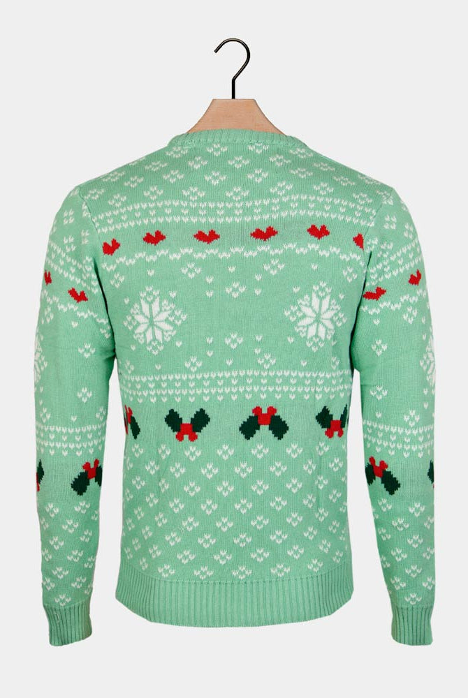 Jersey de Navidad para Familia Verde Sweet Christmas Espalda