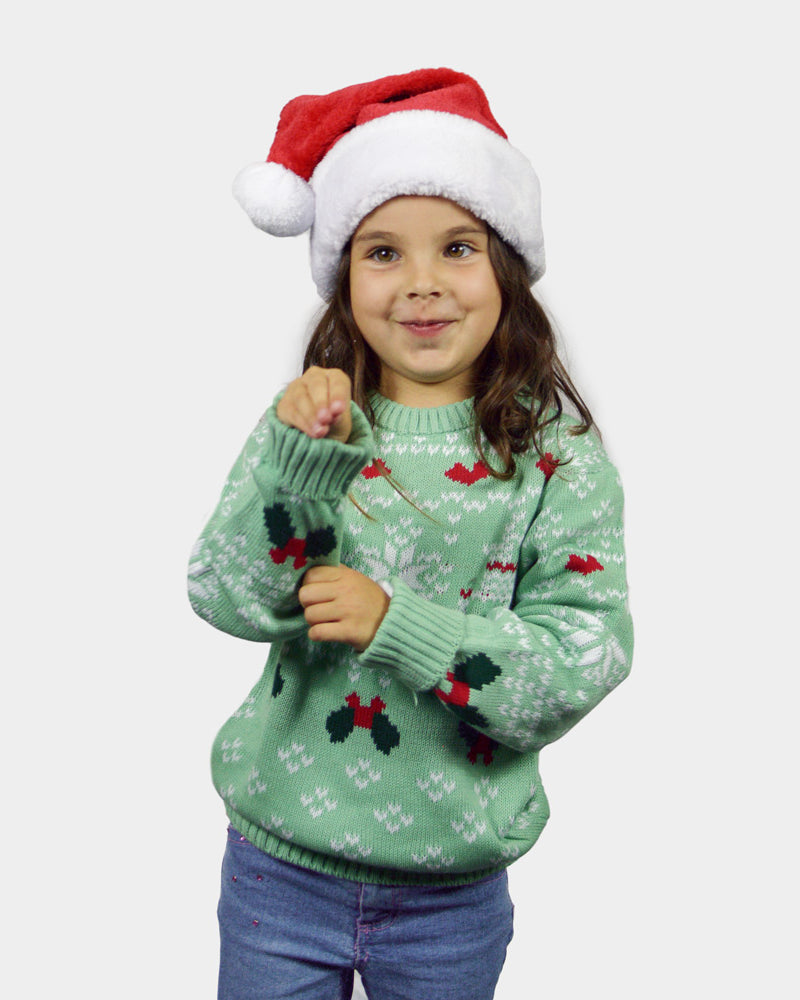Jersey de Navidad para Familia Verde Sweet Christmas Niña