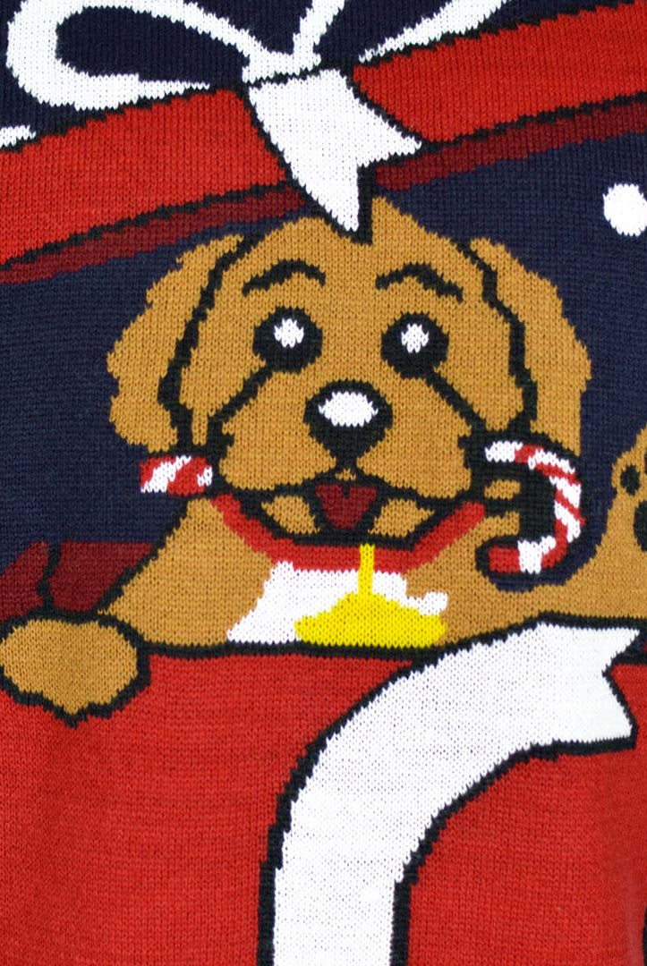 Jersey de Navidad para Hombre Feliz Navidog Detalle