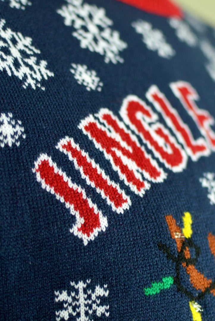 Jersey de Navidad de Luces LED para Mujer Jingle Bells Detalle