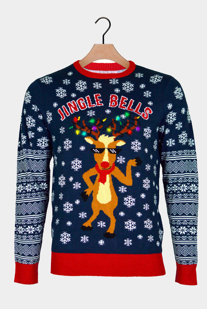 Jersey de Navidad de Luces LED para Mujer Jingle Bells